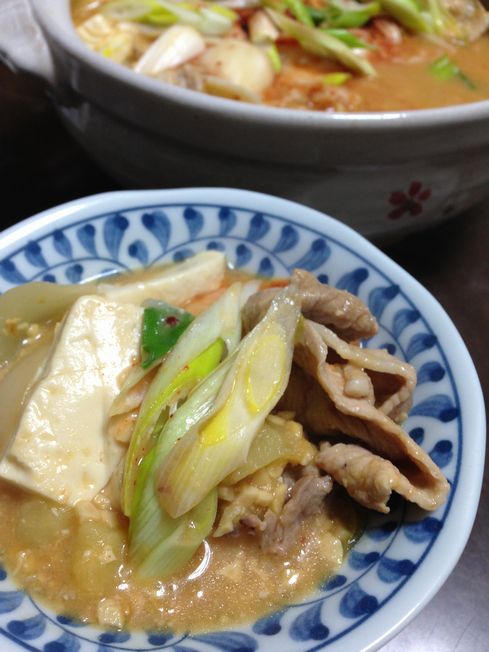 野菜とお餅のチゲ鍋